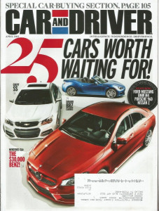 CAR & DRIVER 2013 APR - 25 CARS YOU GOTTA HAVE, BEETLE TURBO vs MINI COOPER S